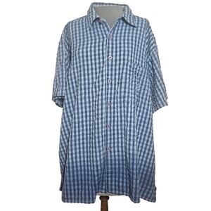 Cotton Button Down Collared Short Sleeve Shirt Size XL